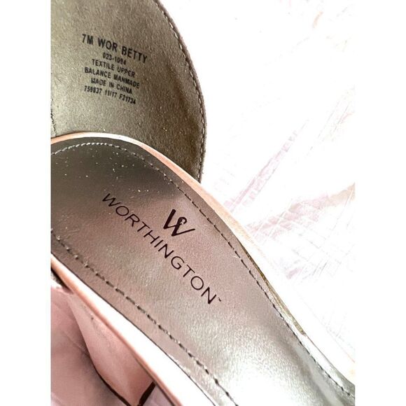 Worthington Dusty Rose Size 7 Heels with Faux Pearls NWOT - Picture 8 of 12